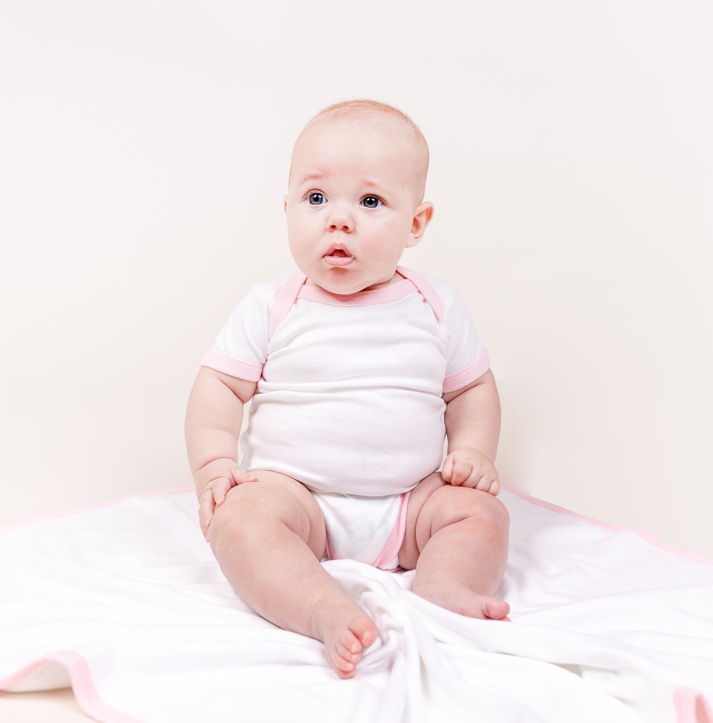 Baban Baby Contrast Trim Bodysuits - 2 Pack
