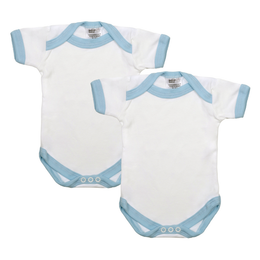 Baban Baby Contrast Trim Bodysuits - 2 Pack