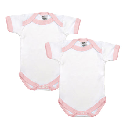 Baban Baby Contrast Trim Bodysuits - 2 Pack