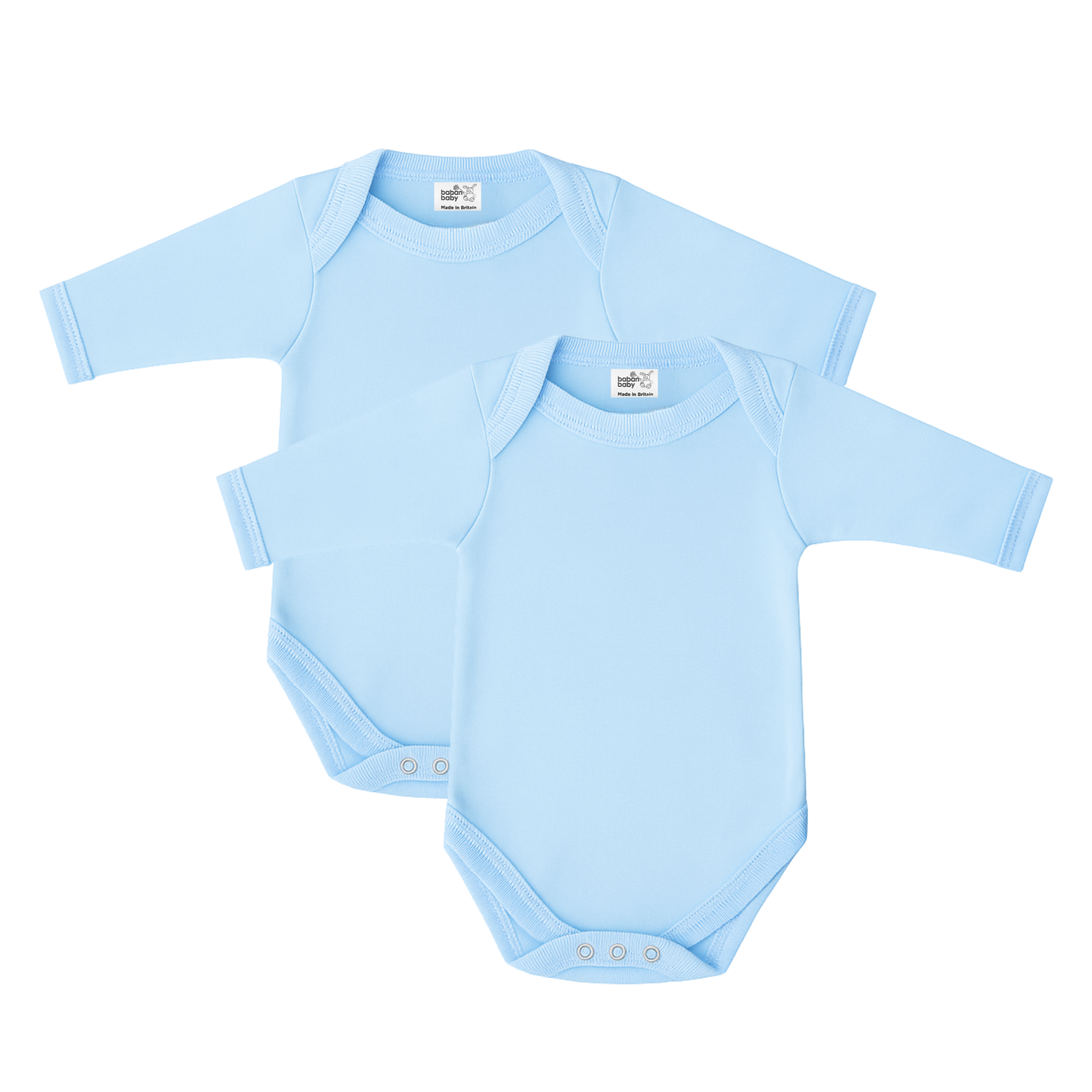 Baban Baby Long Sleeve Bodysuit 2 Pack