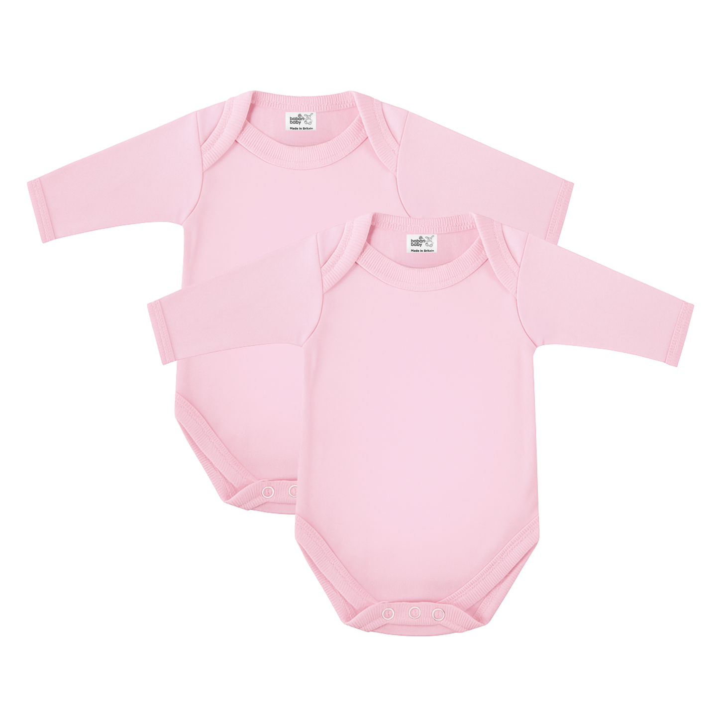 Baban Baby Long Sleeve Bodysuit 2 Pack