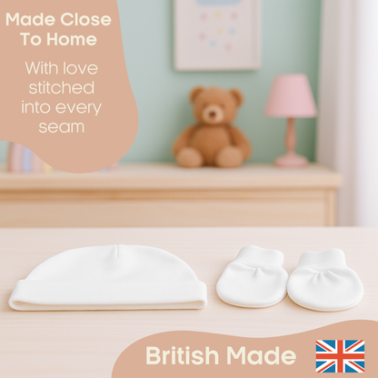 Baban Baby Premature Hat and Scratch Mittens Set