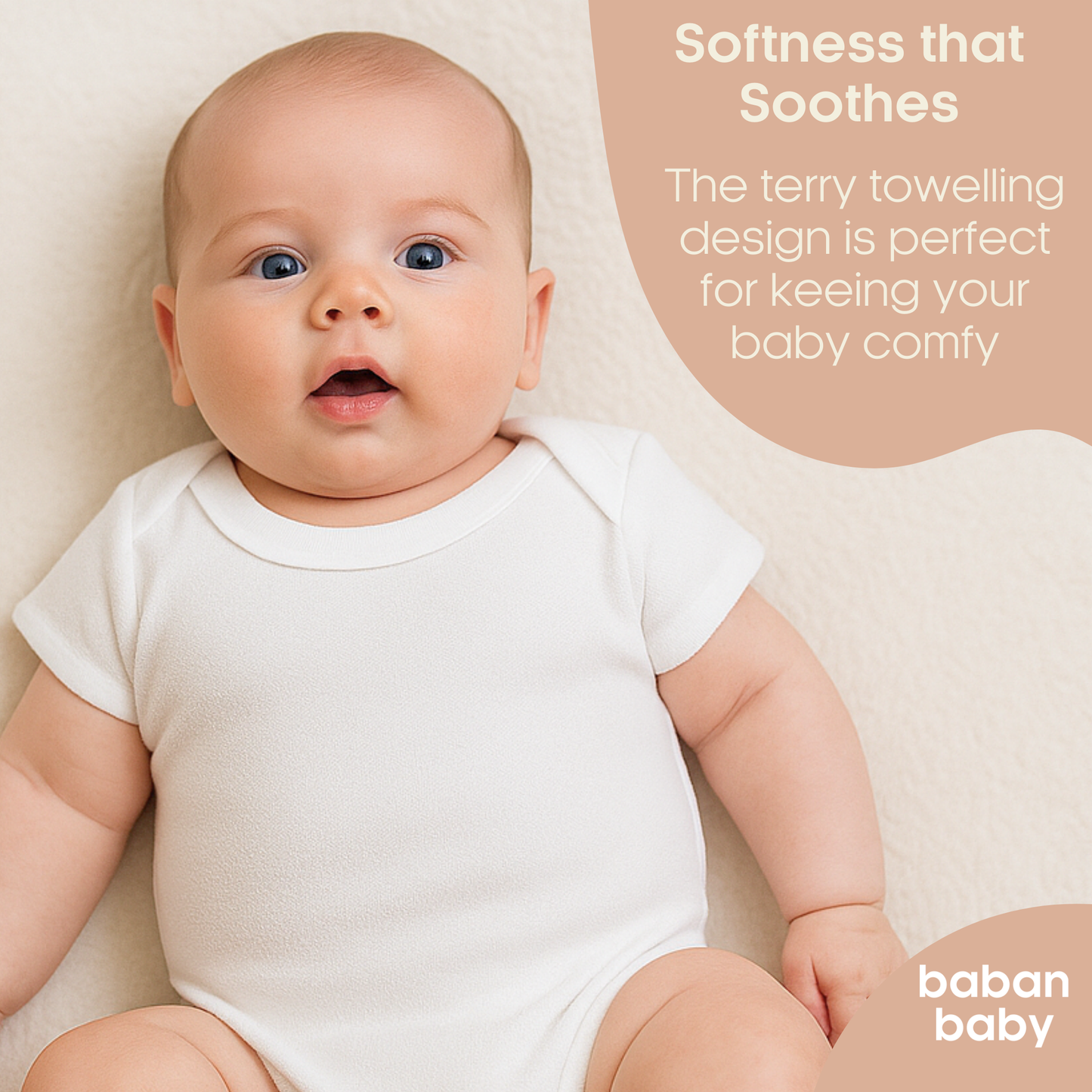 Baban Baby Terry Towelling Bodysuit
