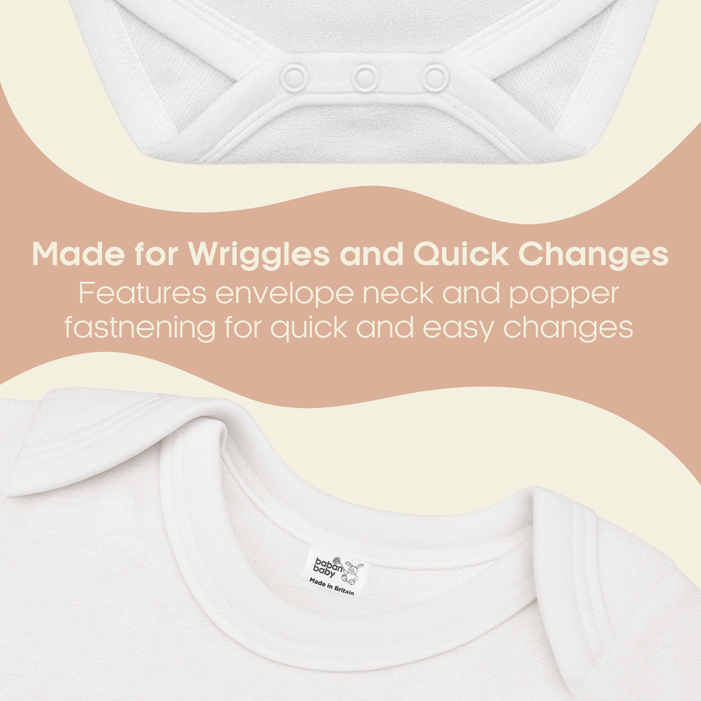 Baban Baby Terry Towelling Bodysuit