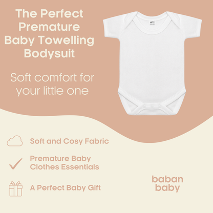 Baban Baby Premature Terry Towelling Bodysuit
