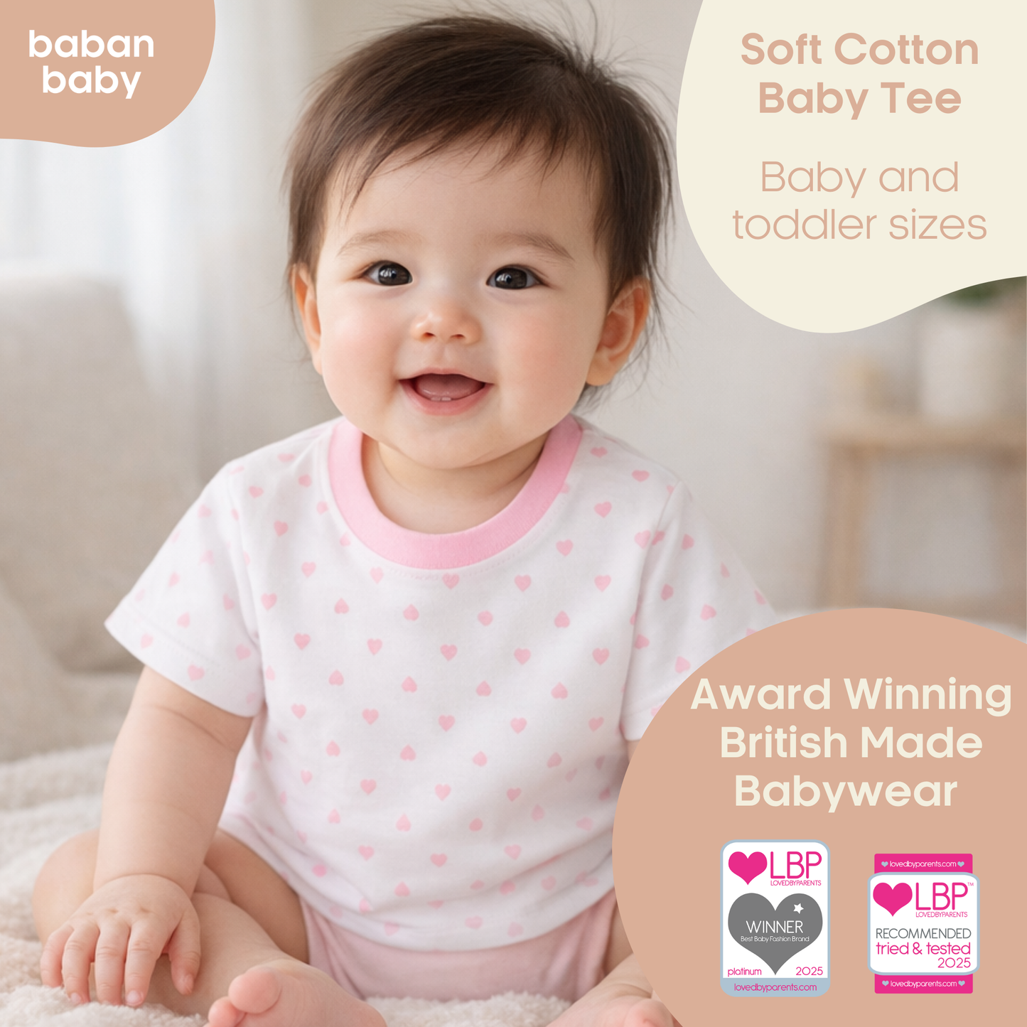 Baban Baby Short Sleeve Patterned T-Shirt