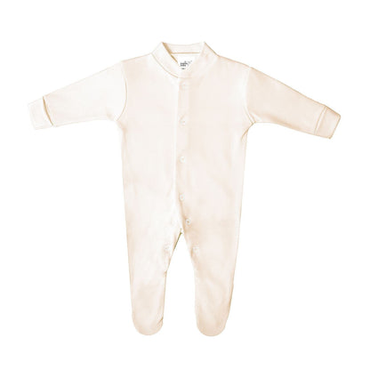 Baby Sleepsuits / Babygrows, 100% Cotton, Made In Britain - Cream
